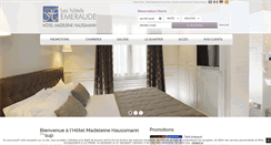 Desktop Screenshot of hotel-madeleine-haussmann.com